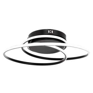 Pei Rings LED Ceiling Light Black - Flush