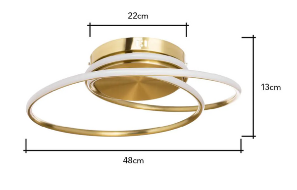 Pei Rings LED Ceiling Light Brass - Flush - Image 11