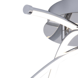 Aalto Cross over arms LED Chrome - Flush