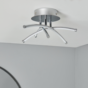 Aalto Cross over arms LED Chrome - Flush