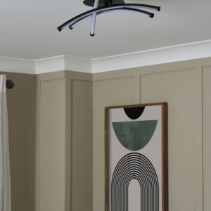 Aalto Cross over arms LED Black - Flush