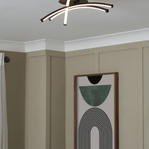 Aalto Cross over arms LED Black - Flush