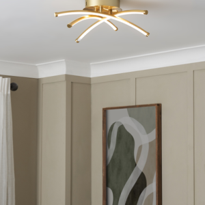 Aalto Cross over arms LED Brass - Flush