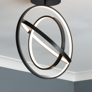 Ingel 3 Rings Orbital LED Black - Flush