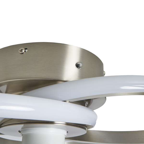 Trinity LED dimmable Fan Light with Remote Control - Satin Nickel - Image 6