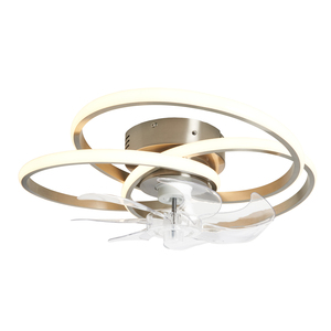 Trinity LED dimmable Fan Light with Remote Control - Satin Nickel - Image 13