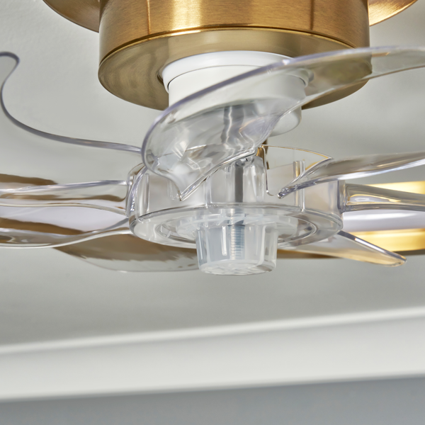Lyona LED dimmable Fan Light with Remote Control - Brass - Image 5