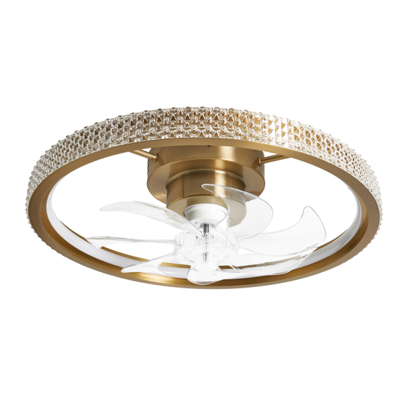 Lyona LED dimmable Fan Light with Remote Control - Brass - Image 10