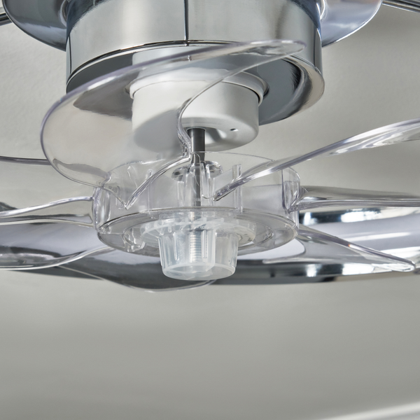 Lyona LED dimmable Fan Light with Remote Control - Chrome - Image 5