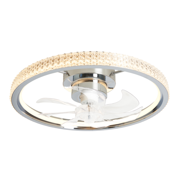 Lyona LED dimmable Fan Light with Remote Control - Chrome - Image 7
