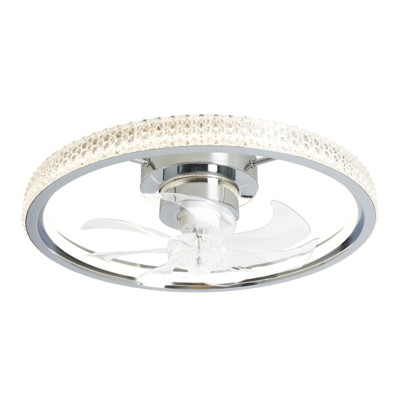 Lyona LED dimmable Fan Light with Remote Control - Chrome - Image 8