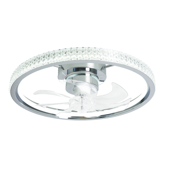 Lyona LED dimmable Fan Light with Remote Control - Chrome - Image 9