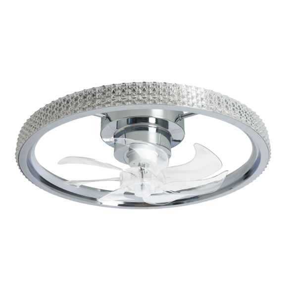 Lyona LED dimmable Fan Light with Remote Control - Chrome - Image 10