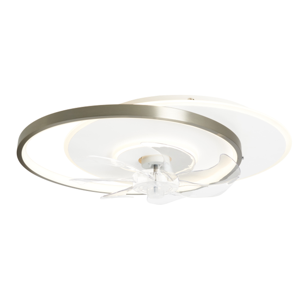Ingram LED dimmable Fan Light with Remote Control - Satin Nickel - Image 3
