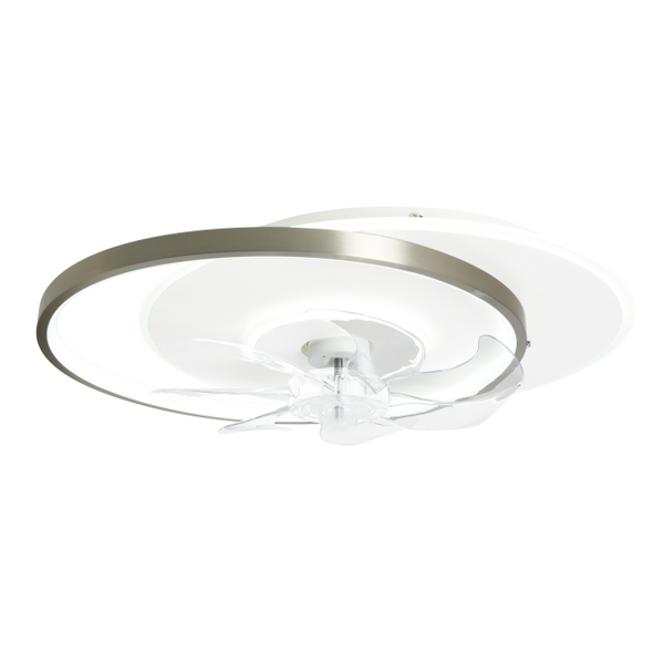 Ingram LED dimmable Fan Light with Remote Control - Satin Nickel - Image 4