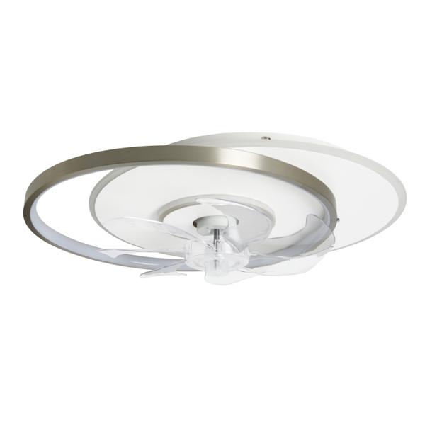 Ingram LED dimmable Fan Light with Remote Control - Satin Nickel - Image 5