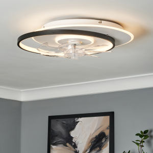 Ingram LED dimmable Fan Light with Remote Control - Black