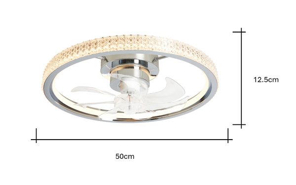Lyona LED dimmable Fan Light with Remote Control - Brass - Image 11