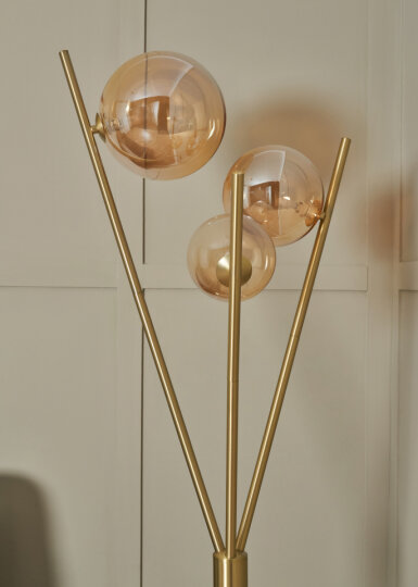 Lincoln tripod with 3 glass ball shades - Floor Lamp - Image 4