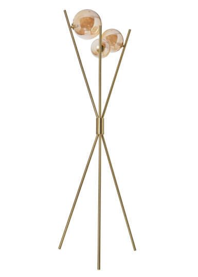Lincoln tripod with 3 glass ball shades - Floor Lamp - Image 5