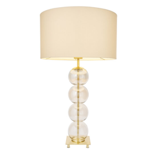 Metro Ball stacked Champagne/Brass - Table Lamp