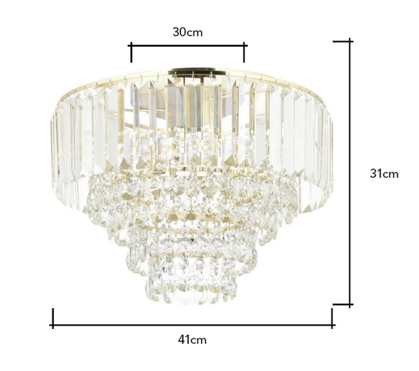 Paladina Flush Ceiling Light - Brass - Image 4