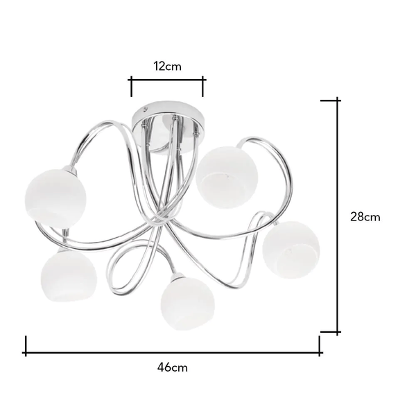 Soni 5 Light - Flush Chrome - Image 6
