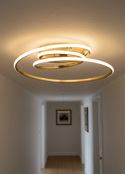 Pei Rings LED Ceiling Light Brass - Flush - Image 3