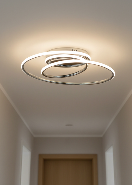 Pei Rings LED Ceiling Light Chrome - Flush - Image 4