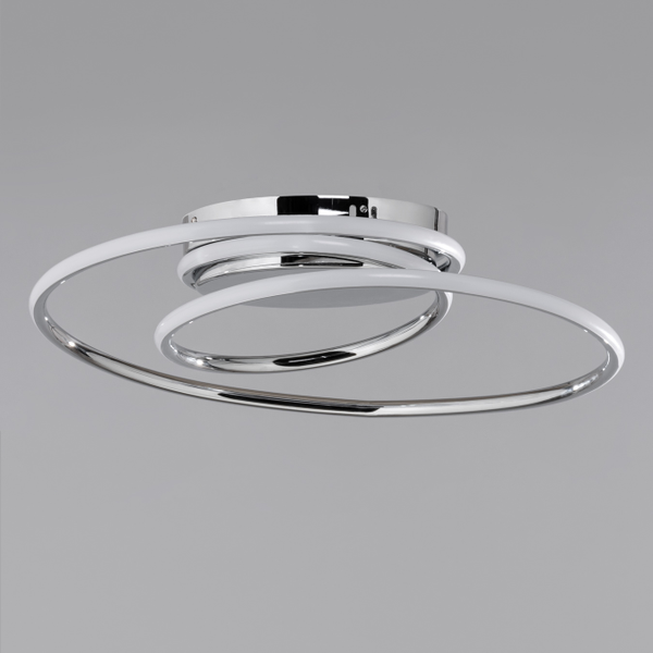 Pei Rings LED Ceiling Light Chrome - Flush - Image 6