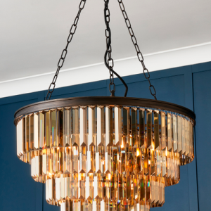 Ingot 10 Light Crystal Bronze - Pendant