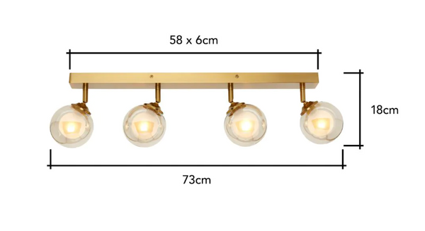 Vanity 4 Light Spotlight Bar - Flush - Image 2