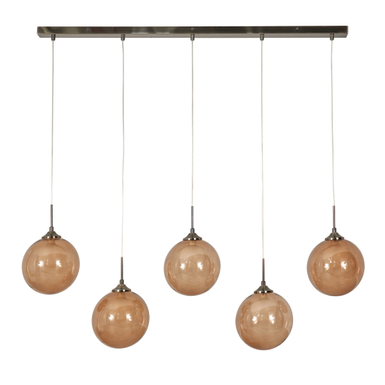 Peatrice Large Ball in Ball 5 Light Diner - Pendant