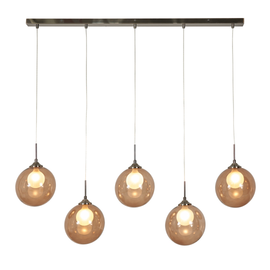 Peatrice Large Ball in Ball 5 Light Diner - Pendant - Image 2