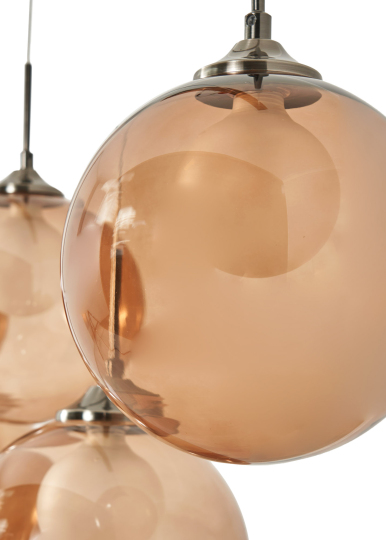 Peatrice Large Ball in Ball 5 Light Diner - Pendant - Image 3