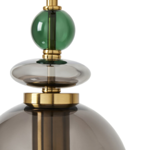 Seline 1 light Ceiling Light Brass & Green - Pendant