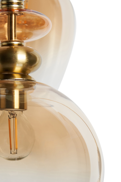 Seline Cascade 3 light Mixed Colour Glass with Brass - Pendant - Image 3
