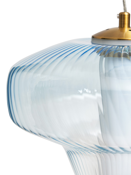 Elias LED Glass Pendant - Sky Blue - Pendant - Image 6