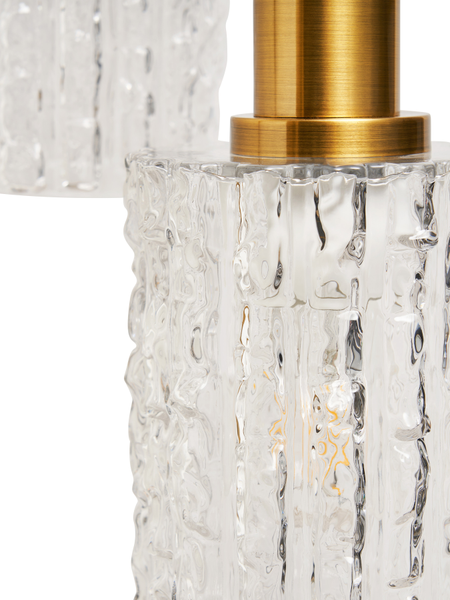 Hugo 5 Light Glass Cluster - Brass & Matt Black - Pendant - Image 6