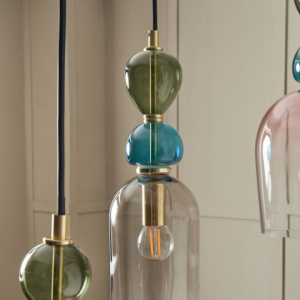 Vietri 5 light glass cluster Sbrs/Multi - Pendant