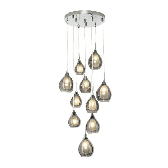 Carmella 10 Light Smoke/Frosted Cluster - Pendant - Image 2