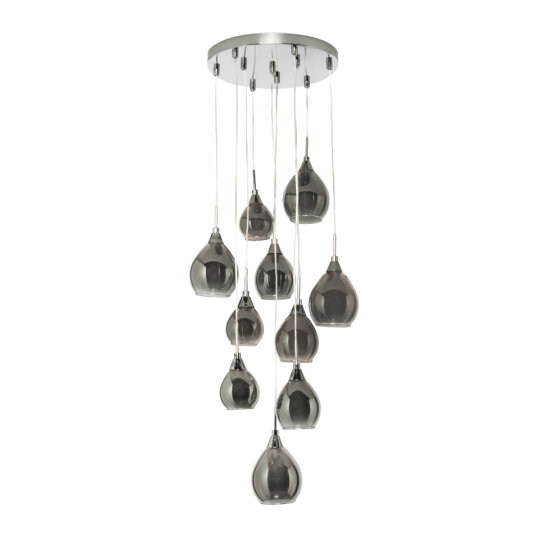 Carmella 10 Light Smoke/Frosted Cluster - Pendant - Image 3