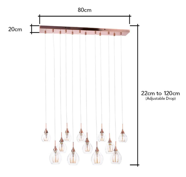 Carmella 12 Light Diner - Pendant - Image 6