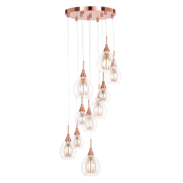 Carmella 10 light Copper Cluster - Pendant - Image 2