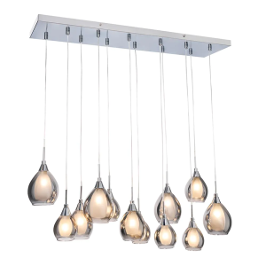 Carmella Smoke/Frosted Diner bar - Pendant