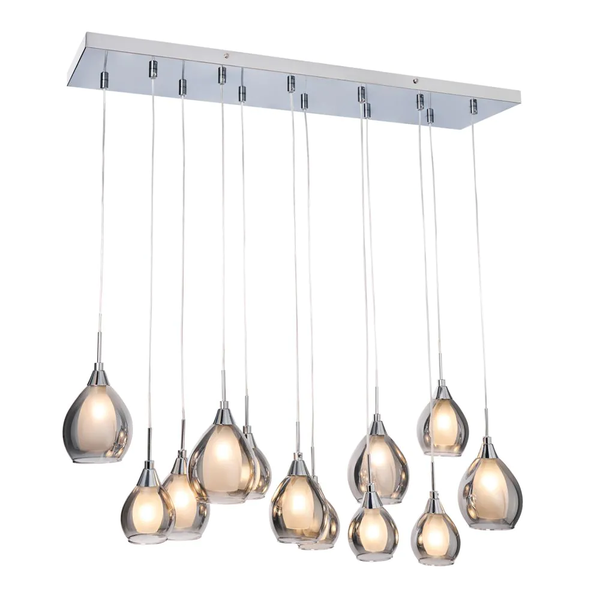 Carmella Smoke/Frosted Diner bar - Pendant