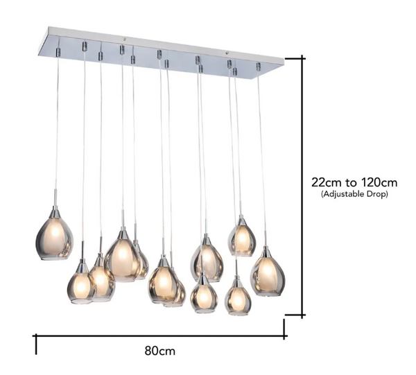 Carmella Smoke/Frosted Diner bar - Pendant - Image 2