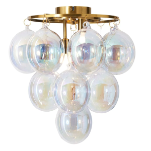 Maiori Small Ceiling Light Brass & Iridescent - Flush