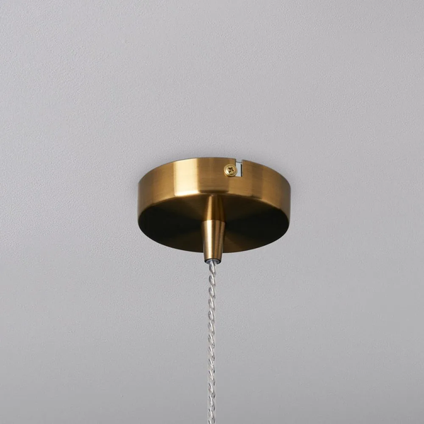 Sarno Oval 1 Light Glass Ceiling Brass & Champagne - Pendant - Image 3