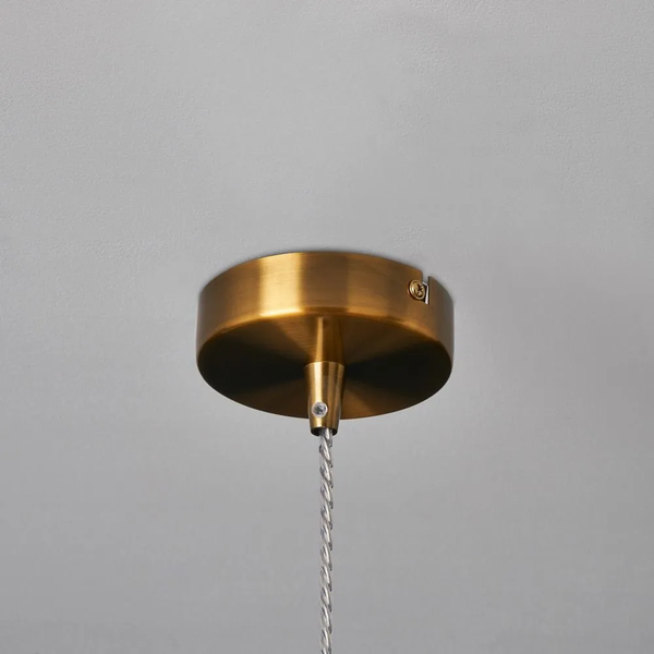 Sarno Oval 1 Light Glass Ceiling Nickel & Blue - Pendant - Image 3